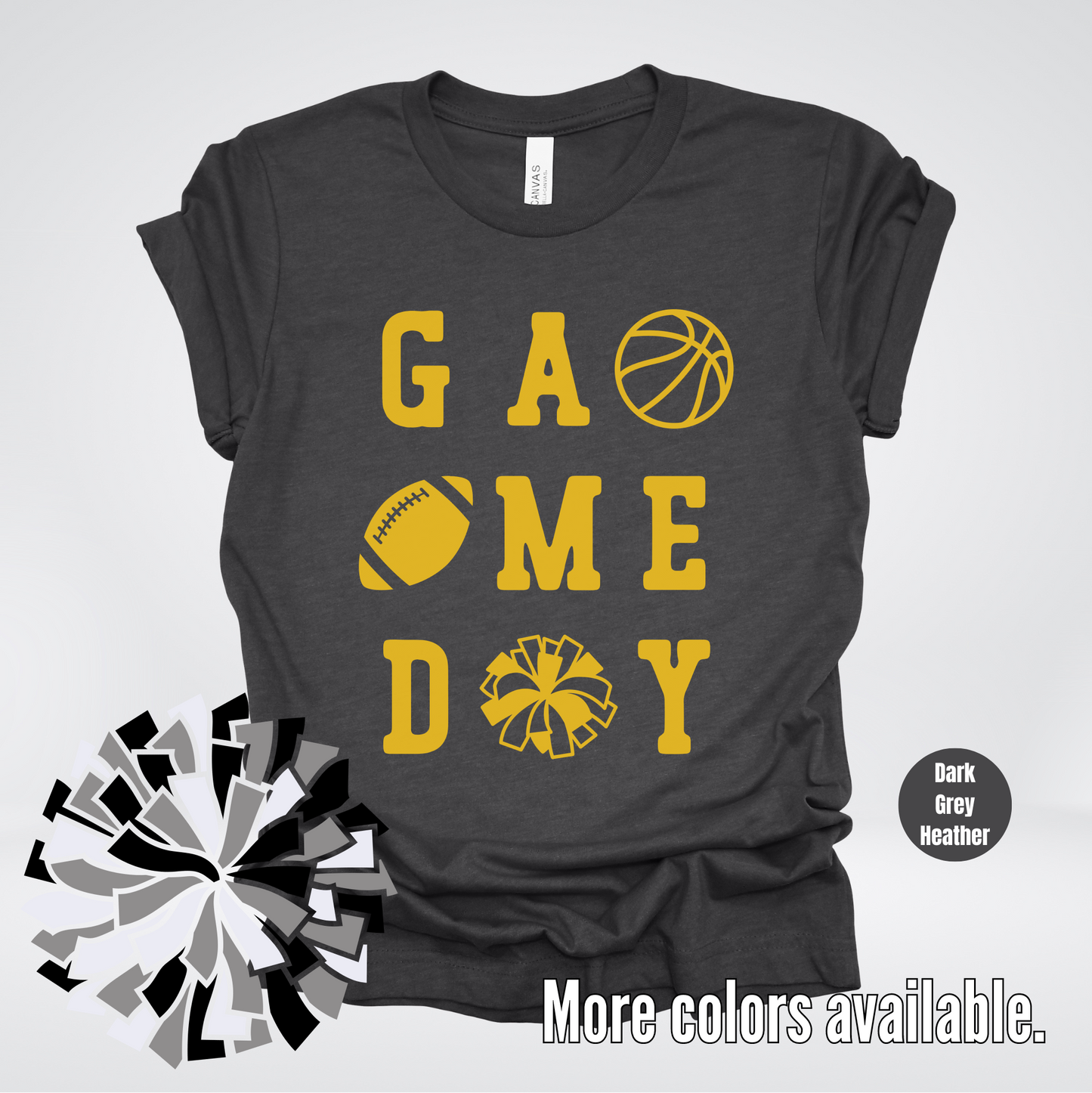 Game Day – Gold Design - Basketball Football Cheer T-Shirt