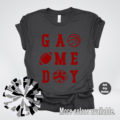 Game Day – Maroon Design - Basketball Football Cheer T-Shirt