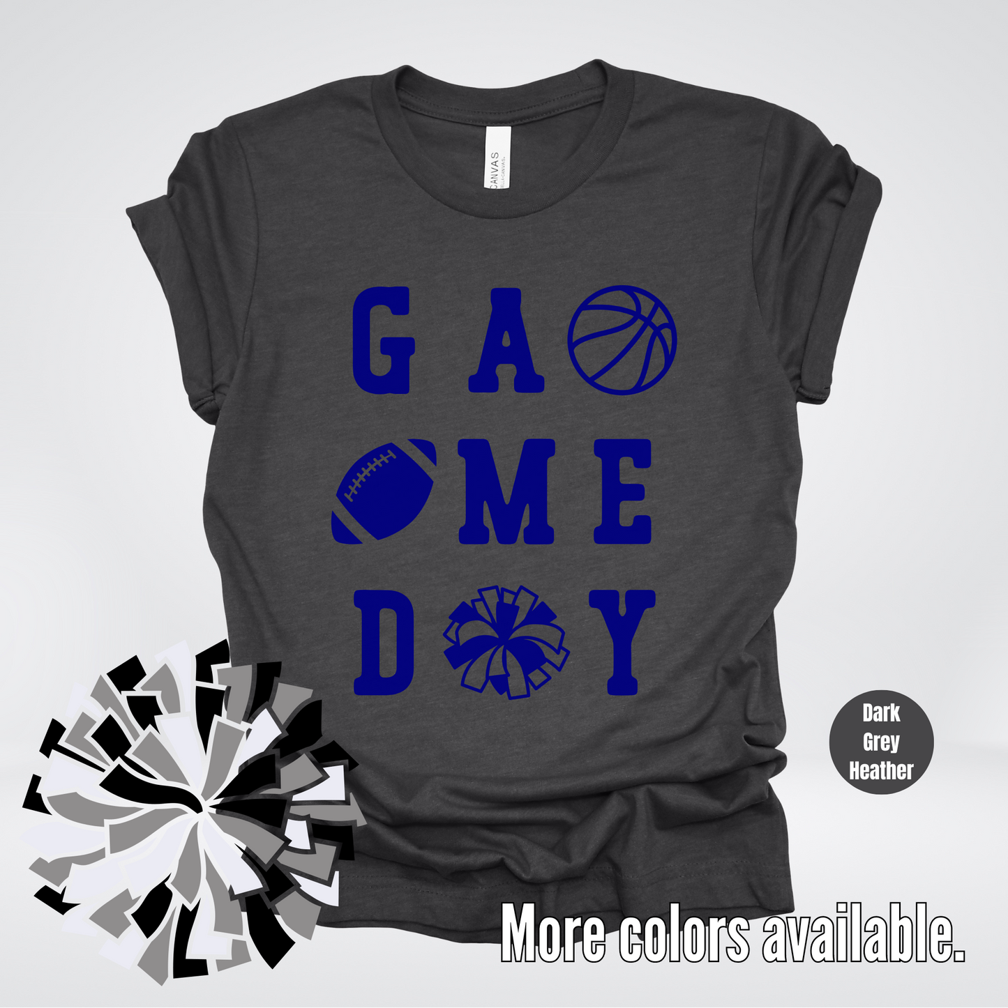 Game Day – Navy Design - Basketball Football Cheer T-Shirt