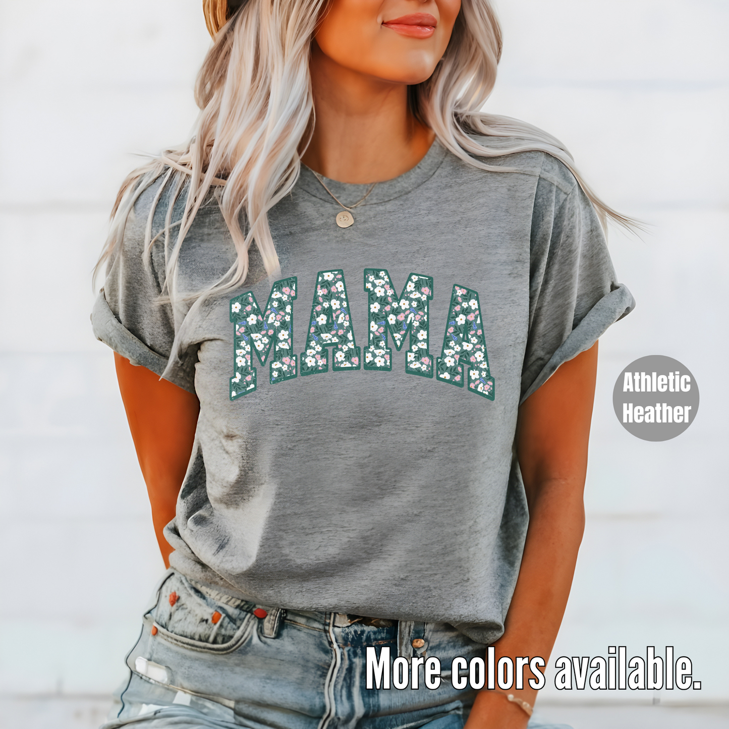 Green Floral Mama T-Shirt