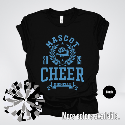 Custom Mascot, Year, & Name – Light Blue - Cheer Design 23 T-Shirt