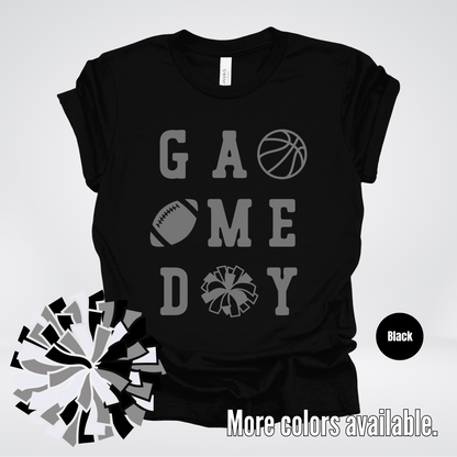 Game Day – Gray Design - Basketball Football Cheer T-Shirt