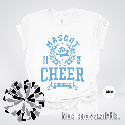 Custom Mascot, Year, & Name – Light Blue - Cheer Design 23 T-Shirt