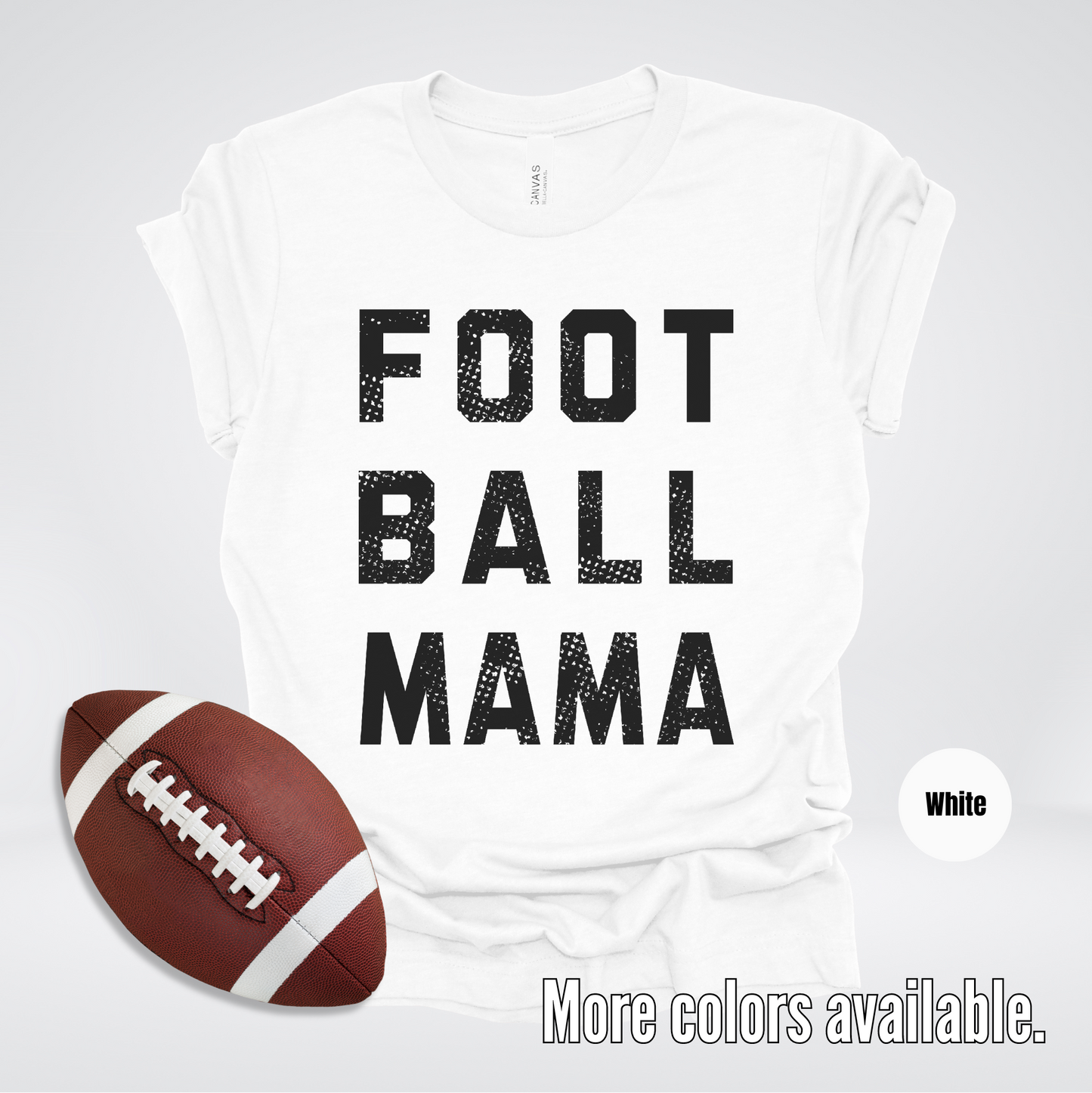 Football Mama Distressed - Black Design - T-Shirt