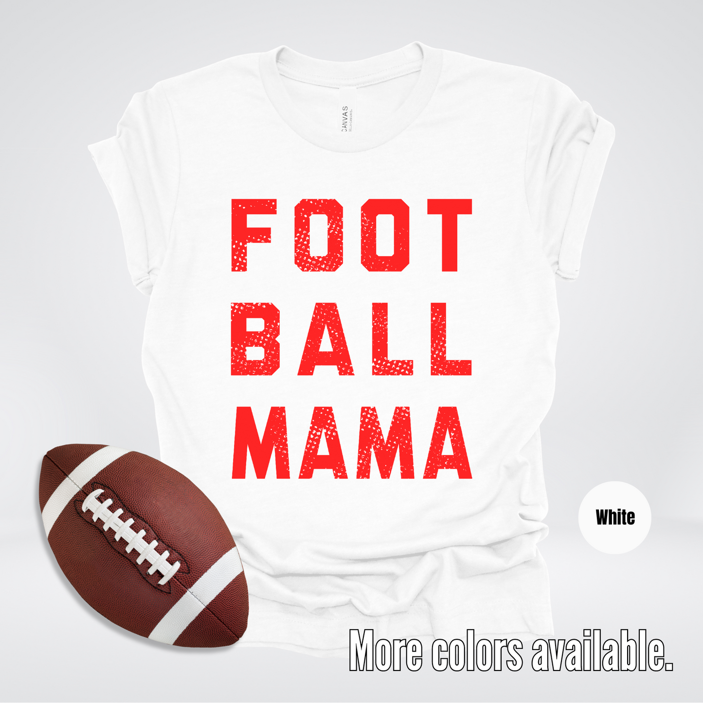 Football Mama Distressed - Red Design - T-Shirt