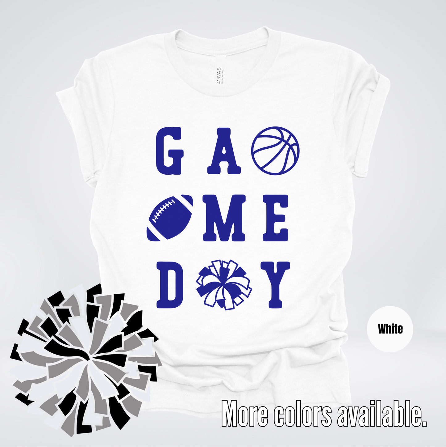 Game Day – Navy Design - Basketball Football Cheer T-Shirt