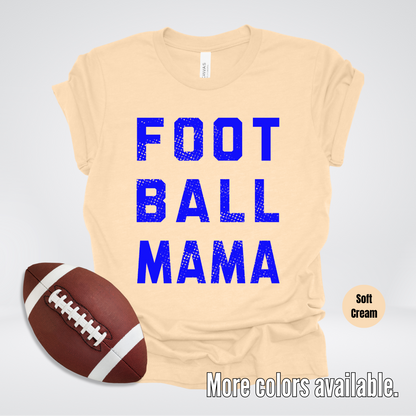 Football Mama Distressed - Blue Design - T-Shirt