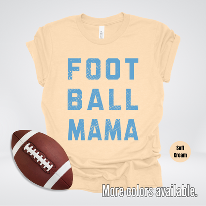 Football Mama Distressed – Light Blue Design - T-Shirt