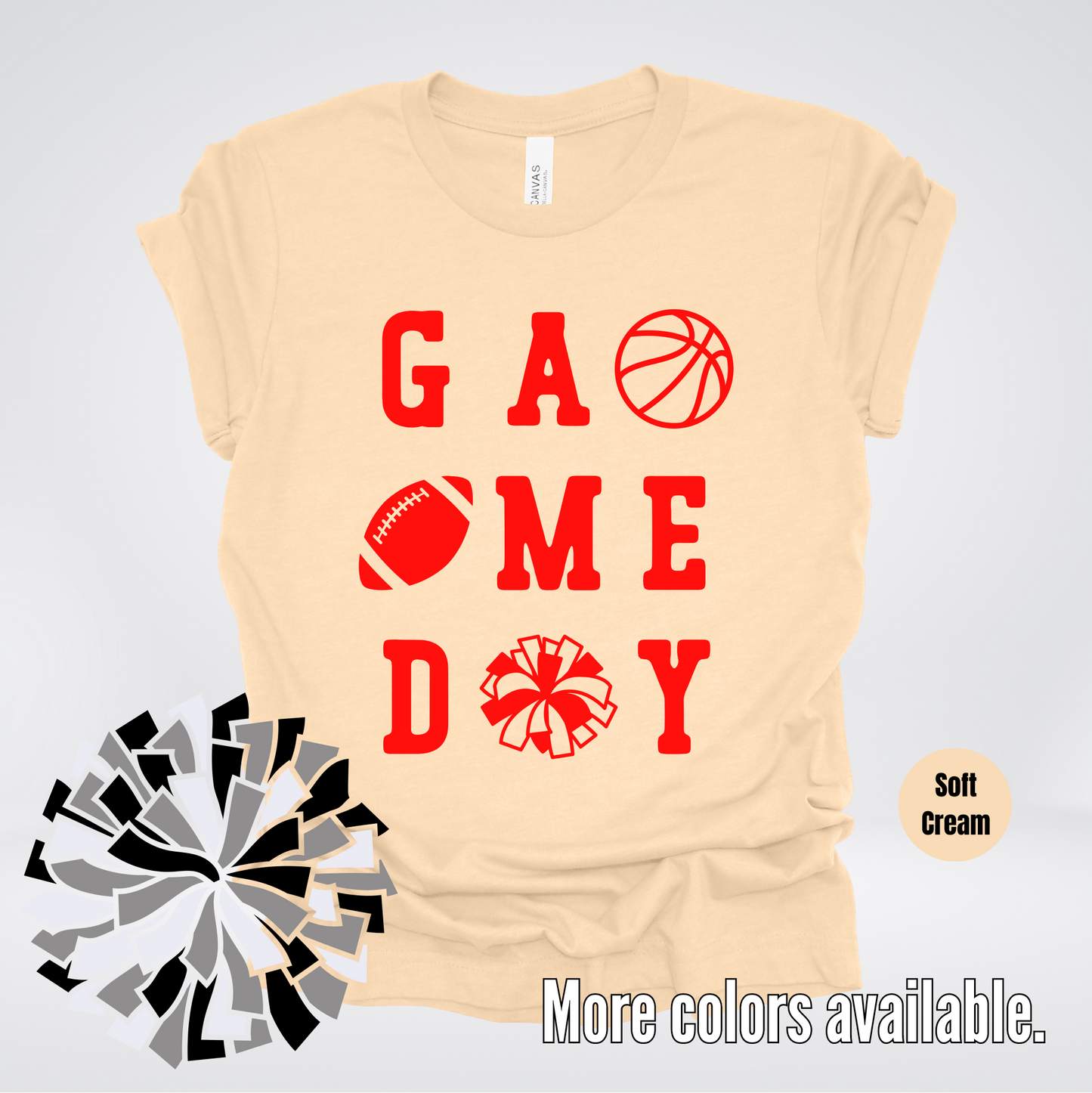 Game Day – Red Design - Basketball Football Cheer T-Shirt