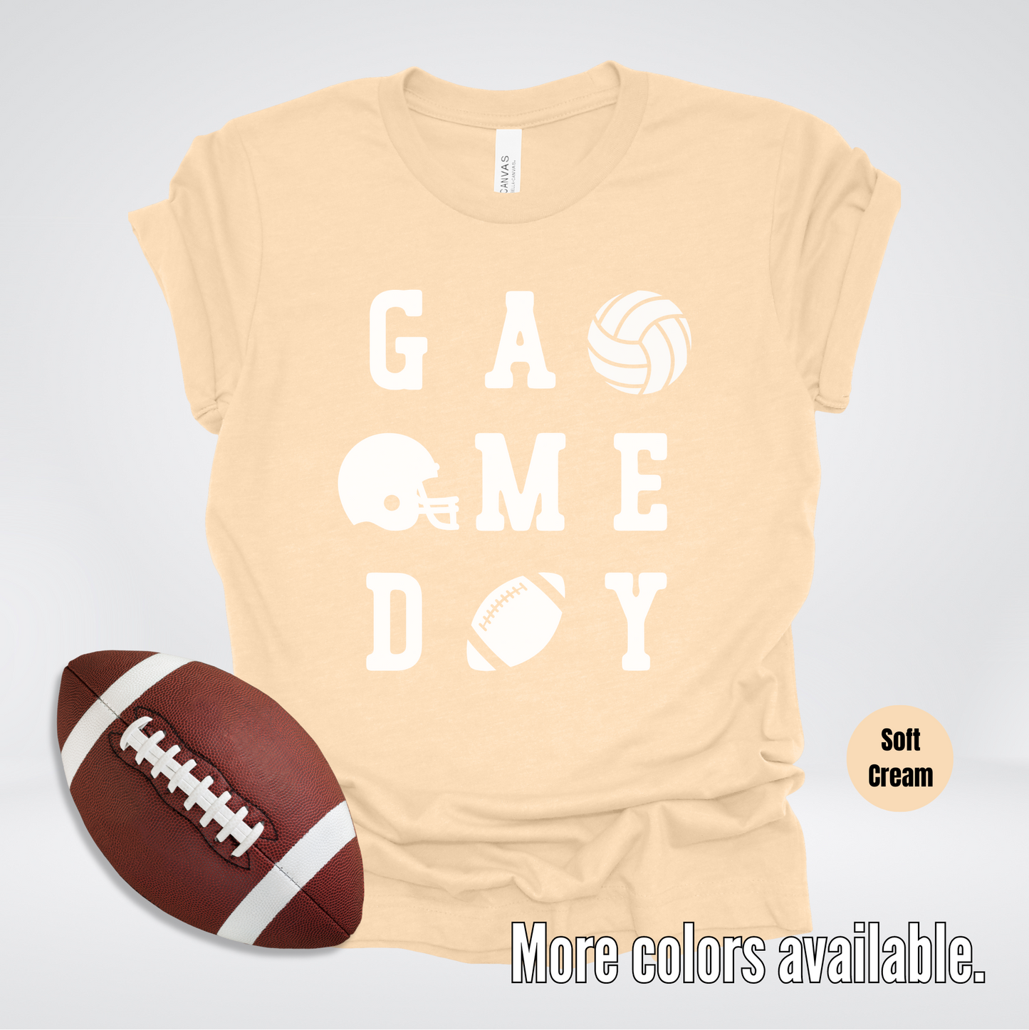 Game Day – White Design - Football Volleyball T-Shirt