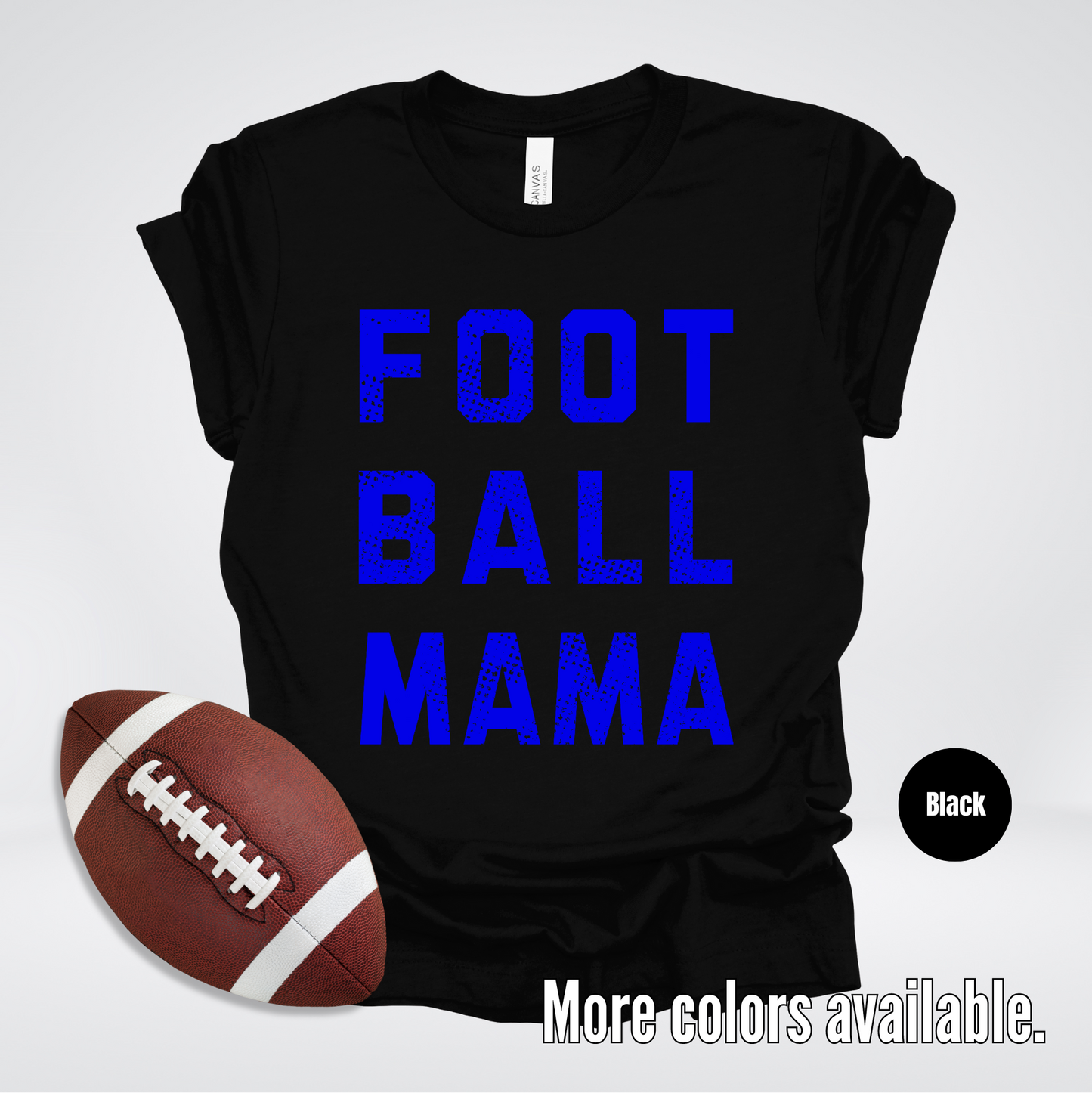 Football Mama Distressed - Blue Design - T-Shirt