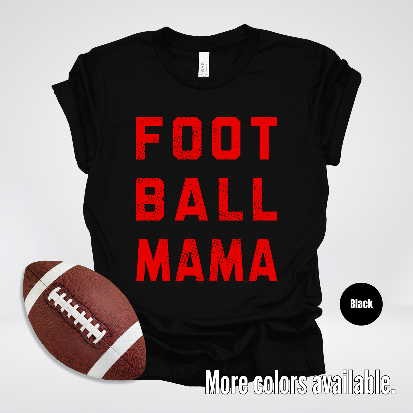 Football Mama Distressed - Red Design - T-Shirt