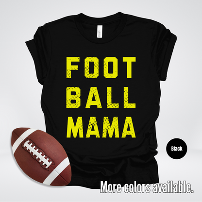 Football Mama Distressed - Yellow Design - T-Shirt