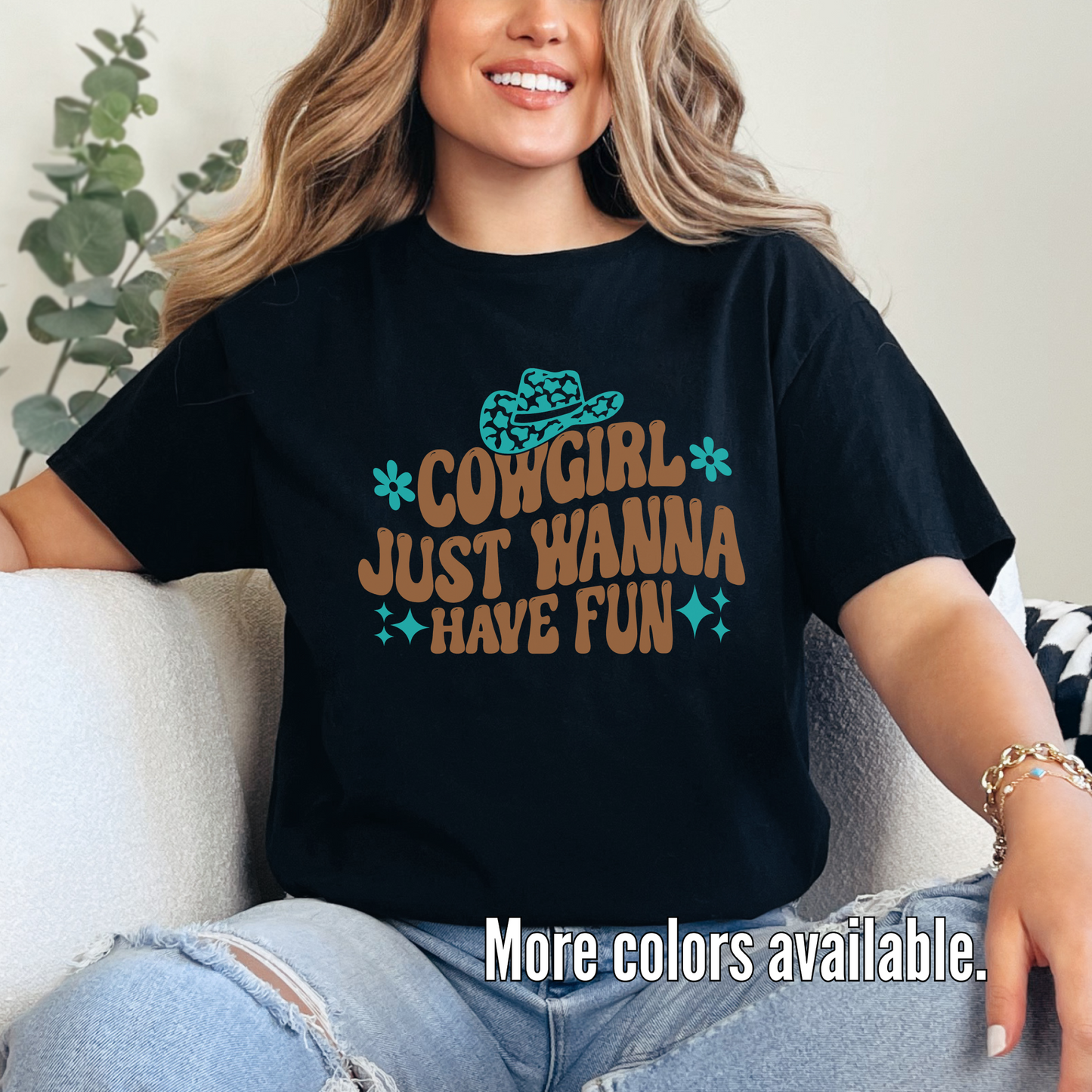 Cowgirl Just Wanna Have Fun Unisex Softstyle T-Shirt