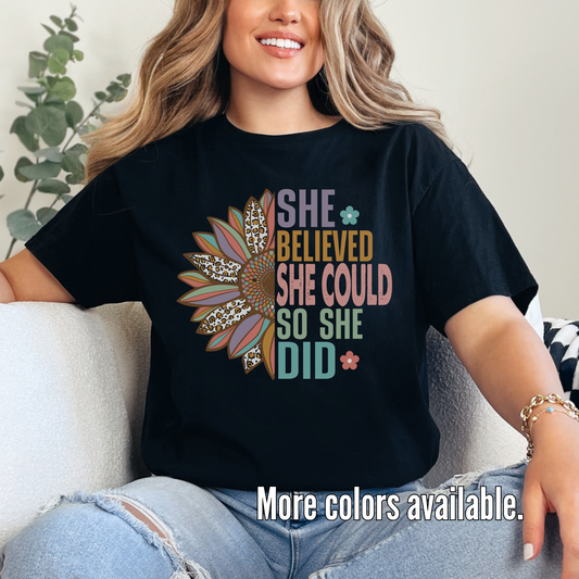 She Believed She Could So She Did  Unisex Softstyle T-Shirt