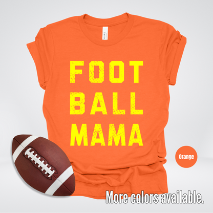 Football Mama Distressed - Yellow Design - T-Shirt