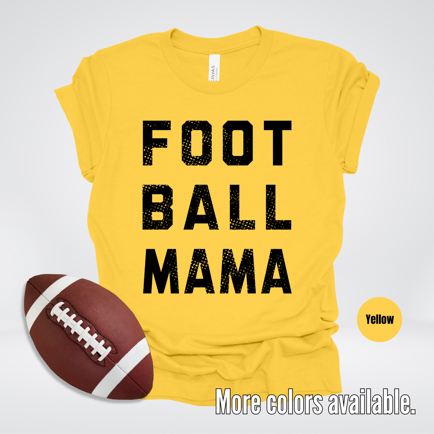 Football Mama Distressed - Black Design - T-Shirt