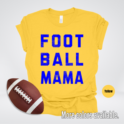 Football Mama Distressed - Blue Design - T-Shirt