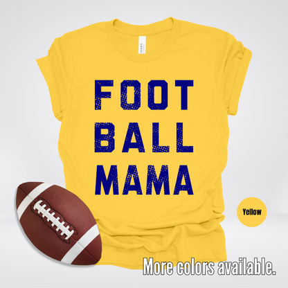 Football Mama Distressed - Navy Design - T-Shirt