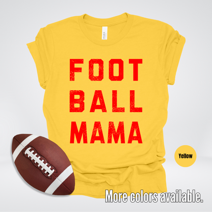 Football Mama Distressed - Red Design - T-Shirt