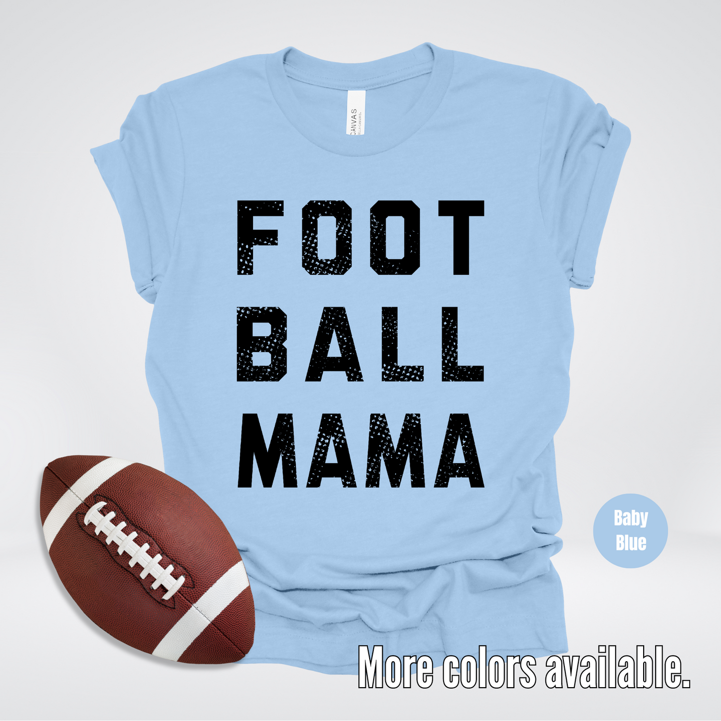 Football Mama Distressed - Black Design - T-Shirt