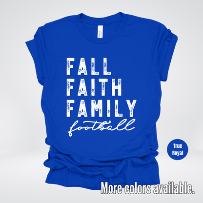 Fall Faith Family Football T-Shirt