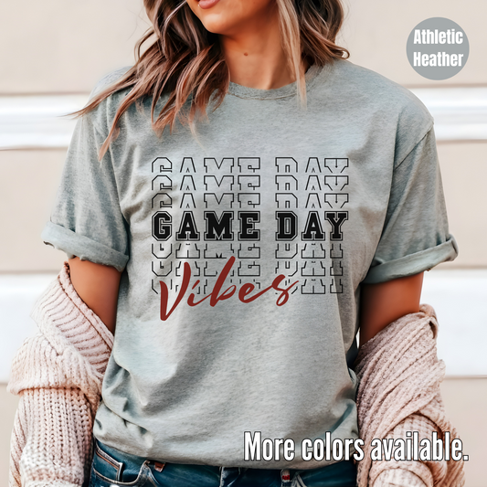 Game Day Vibes Black Design T-Shirt