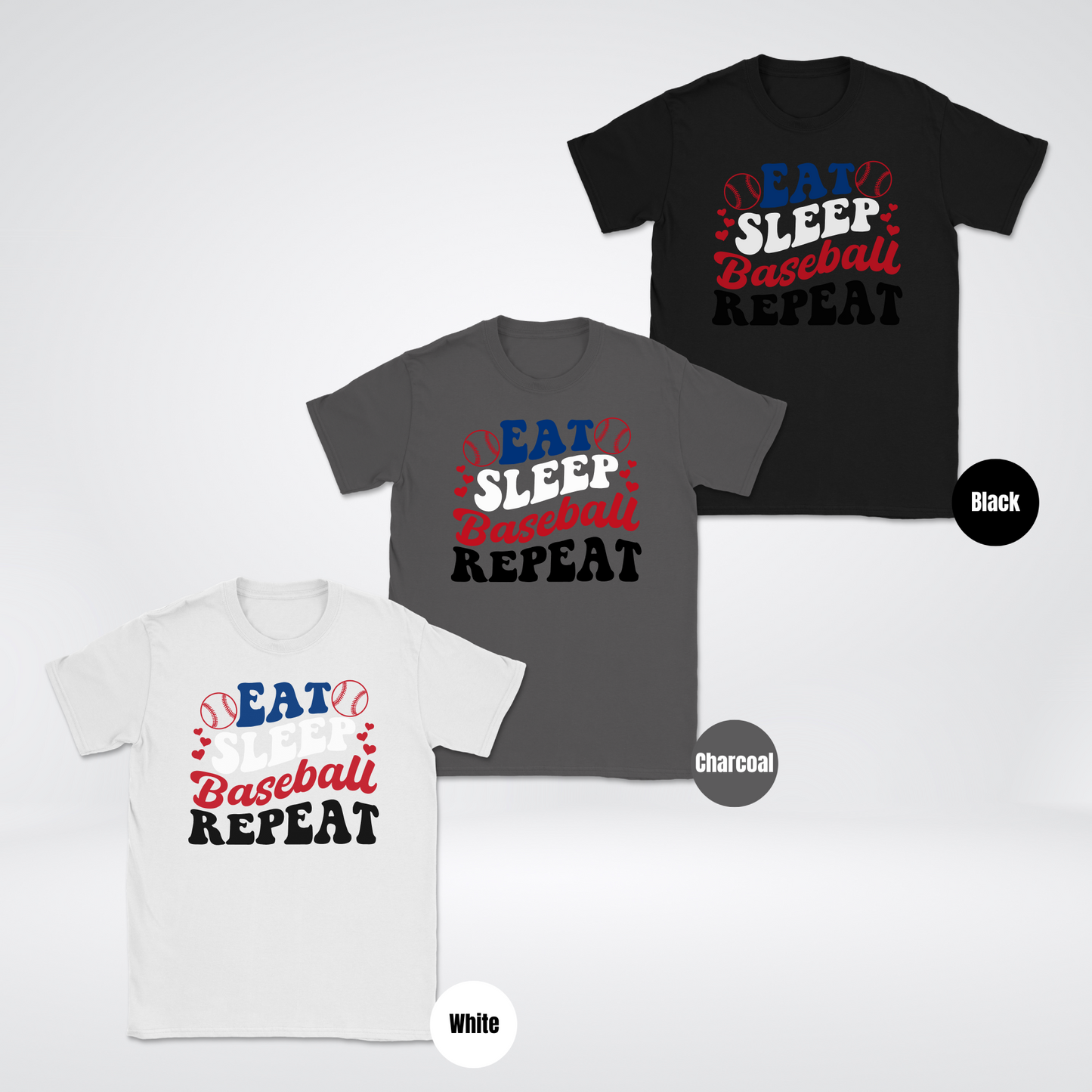 Eat Sleep Baseball Repeat Unisex Softstyle T-Shirt