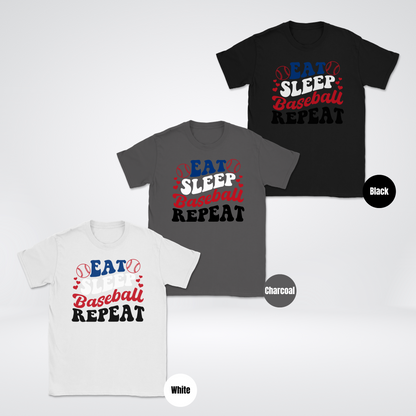 Eat Sleep Baseball Repeat Unisex Softstyle T-Shirt