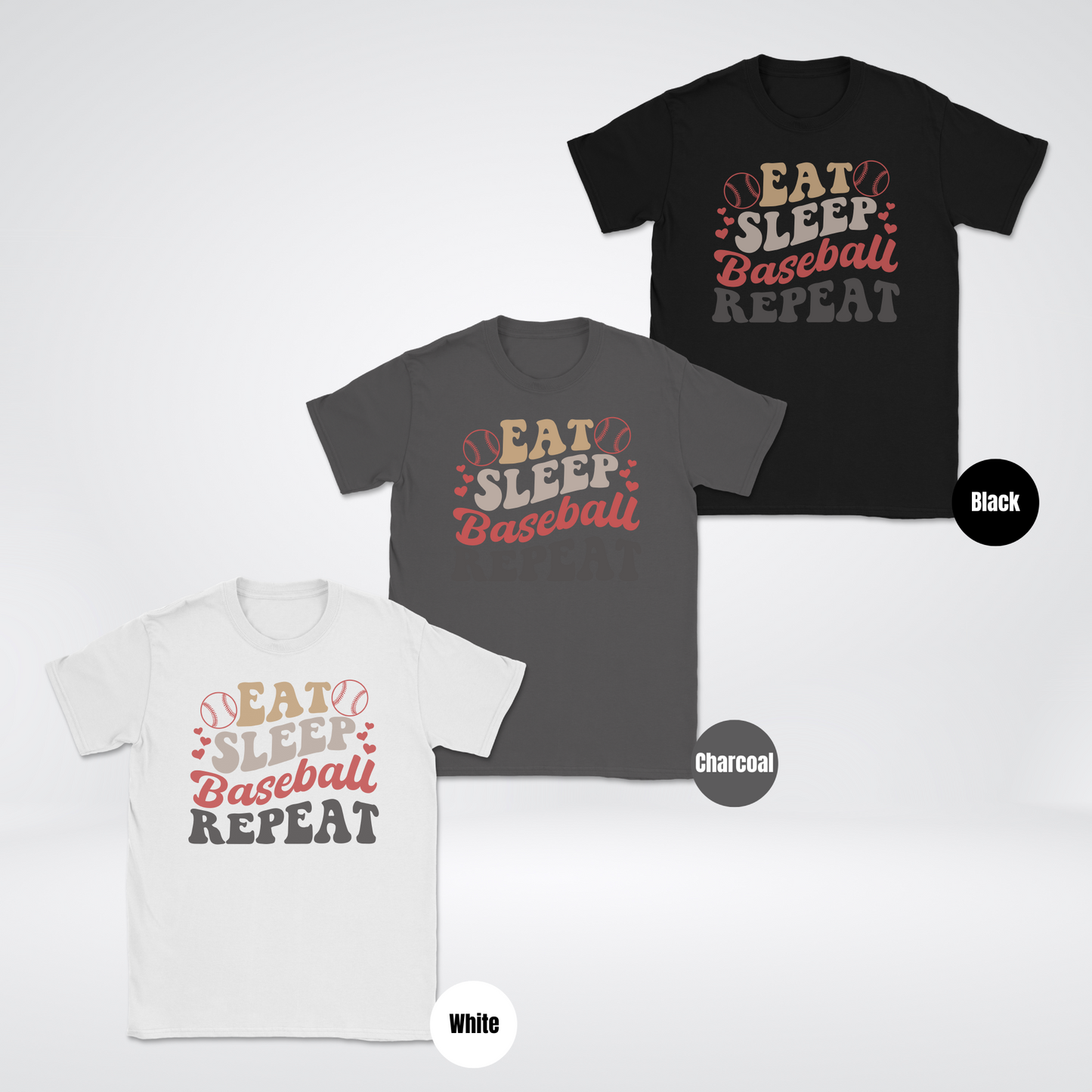 Eat Sleep Baseball Repeat T-Shirt