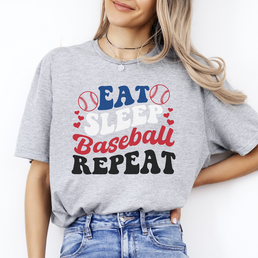 Eat Sleep Baseball Repeat Unisex Softstyle T-Shirt