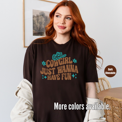 Cowgirl Just Wanna Have Fun Unisex Softstyle T-Shirt