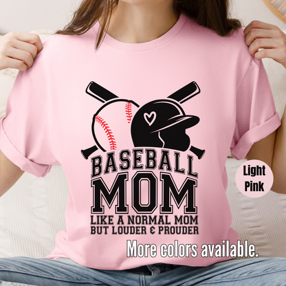 Baseball Mom Louder And Prouder Softstyle T-Shirt