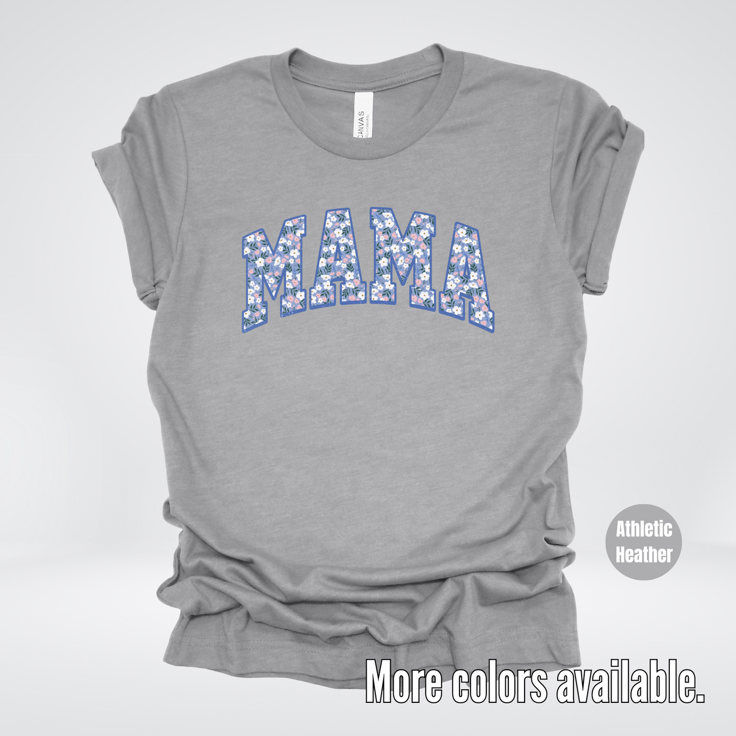 Blue Floral Mama T-Shirt