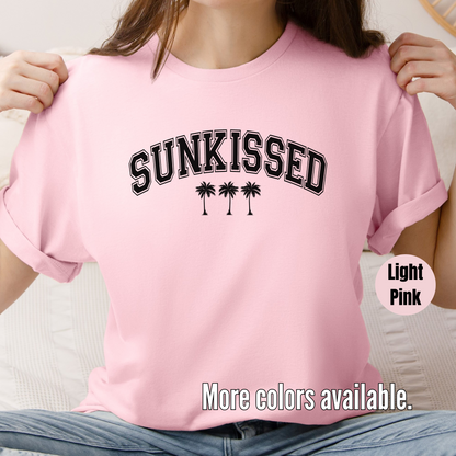 Sunkissed & Palm Trees Black Lettering Softstyle T-Shirt