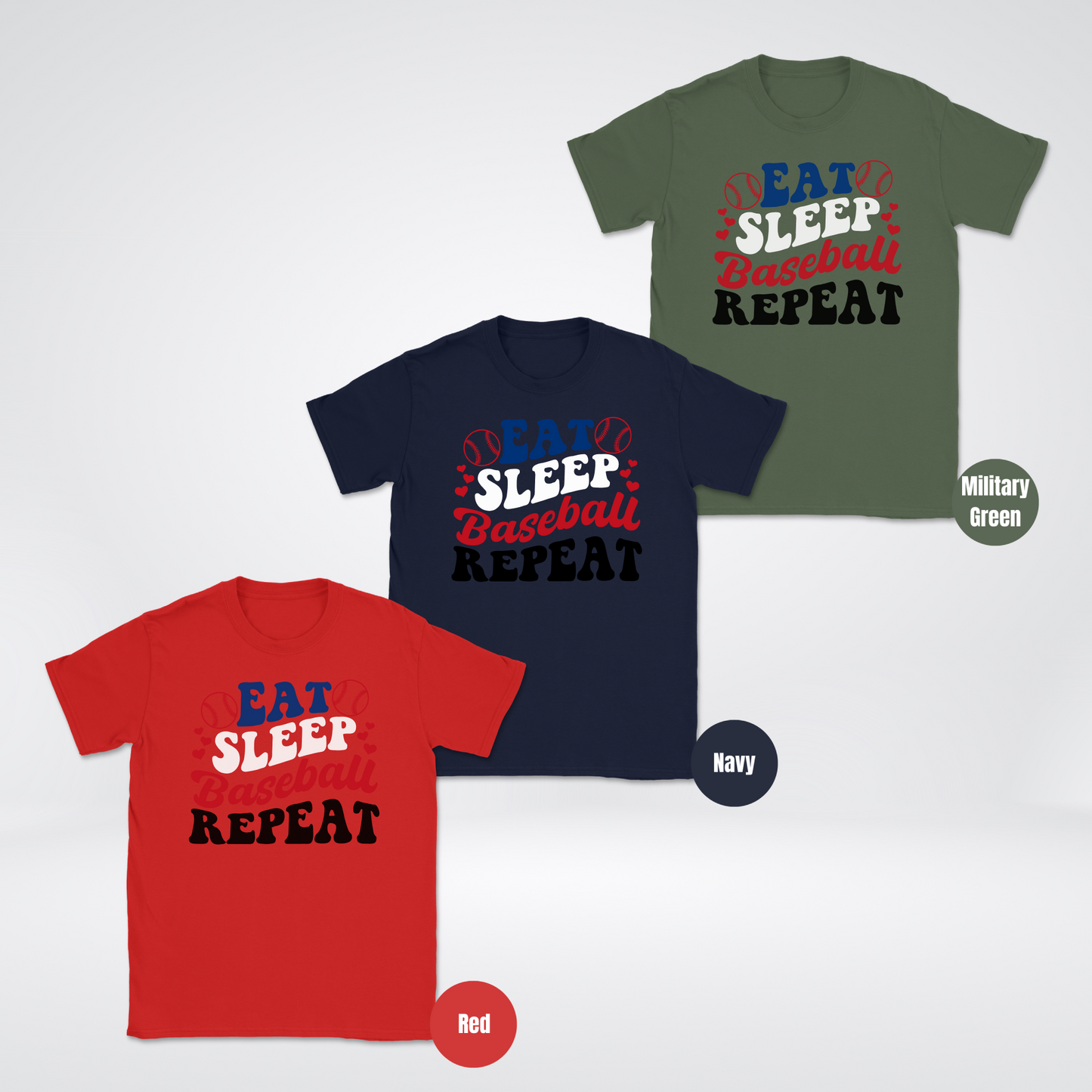 Eat Sleep Baseball Repeat Unisex Softstyle T-Shirt