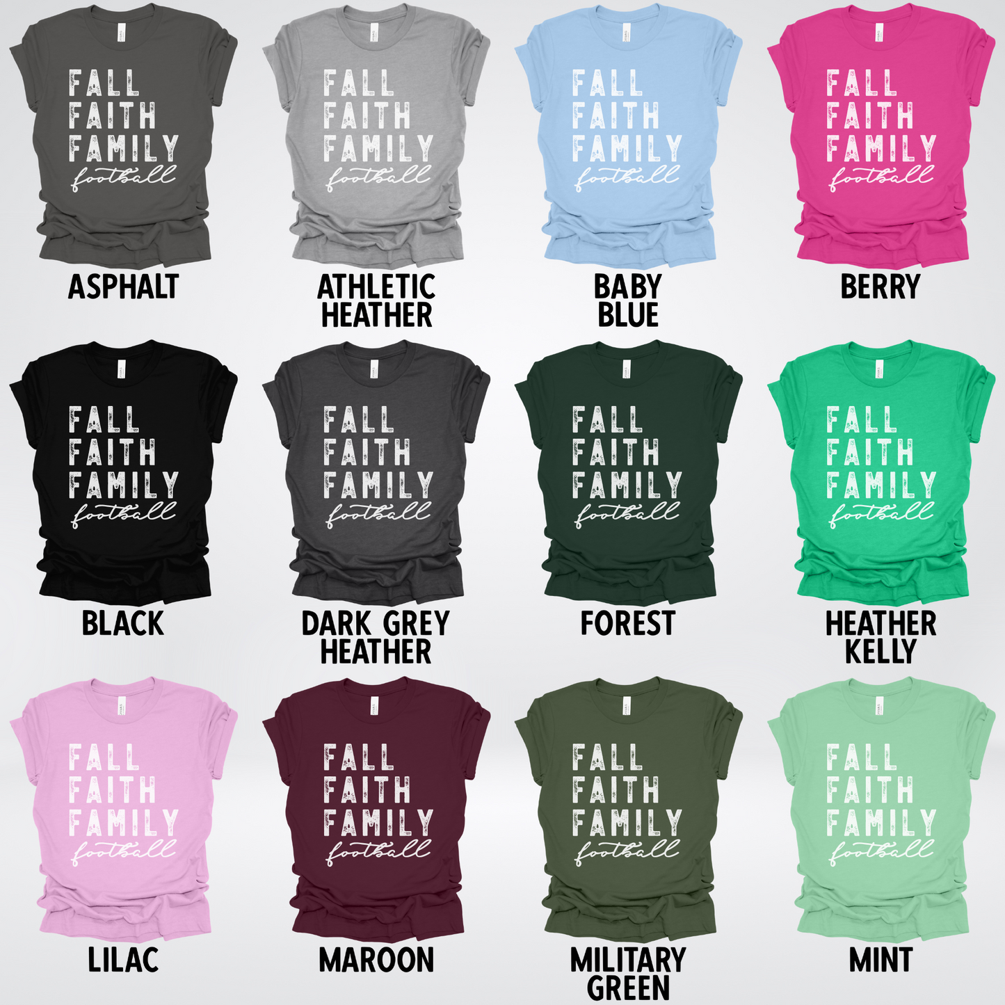 Fall Faith Family Football T-Shirt