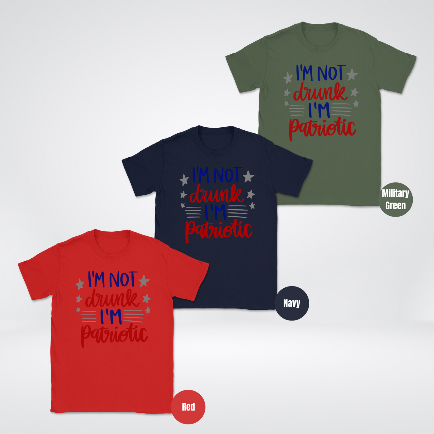 I'm Not Drunk I'm Patriotic Unisex Softstyle T-Shirt