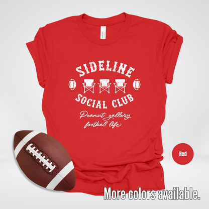 Sideline Social Club Peanut Gallery Football Life White Design T-Shirt