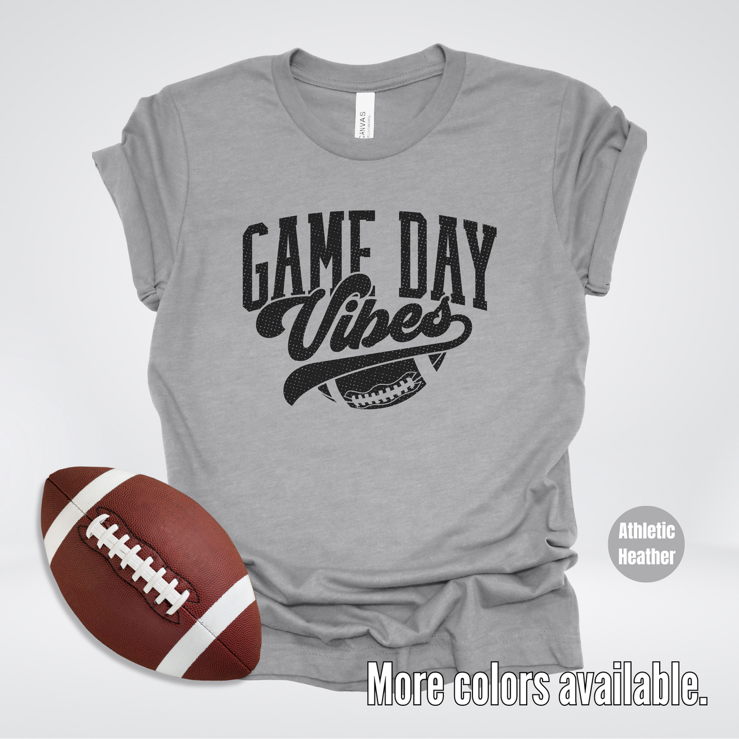 Game Day Vibes Black Design T-Shirt