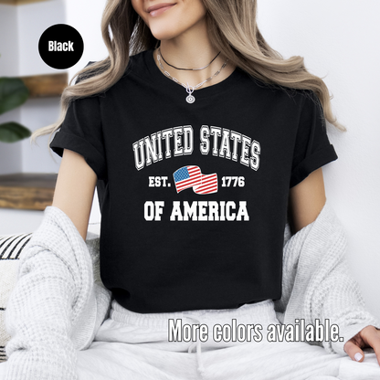 USA Est 1776 Varsity Unisex Softstyle T-Shirt