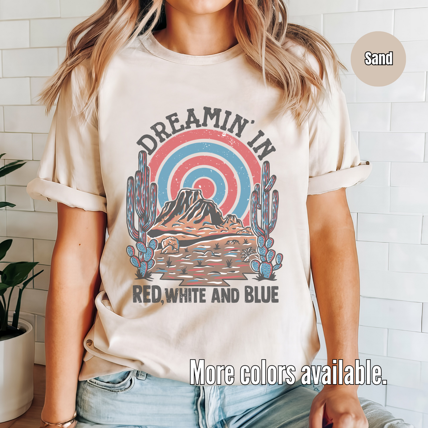 Dreamin In Red White And Blue Unisex Softstyle T-Shirt