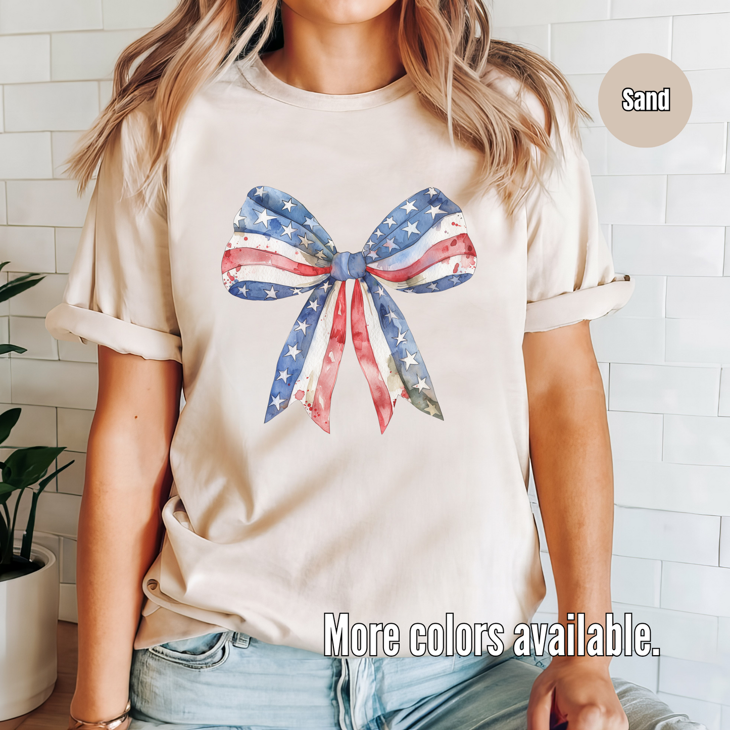 Flag Coquette Bow Unisex Softstyle T-Shirt