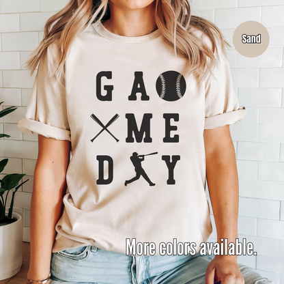 Game Day 3 x 3 Black Lettering Softstyle T-Shirt