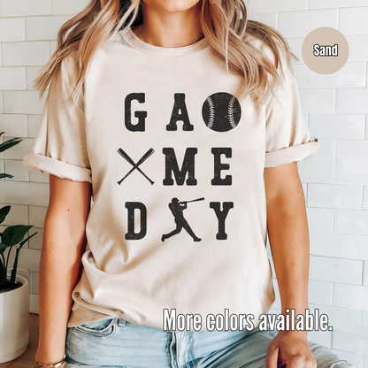 Game Day 3 x 3 Black Lettering Distressed Softstyle T-Shirt