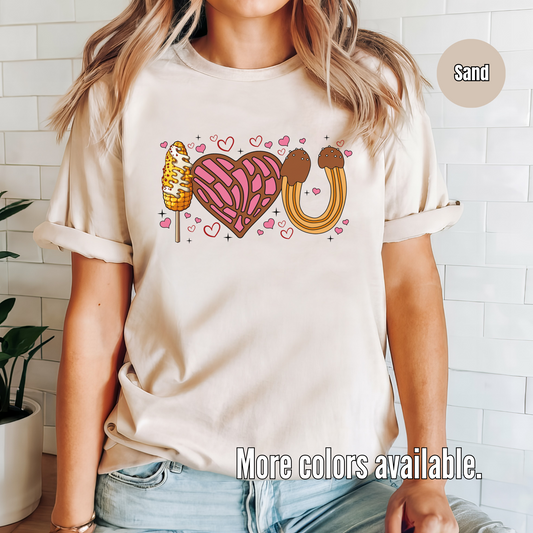 I Love You Elote Concha Churro Softstyle T-Shirt