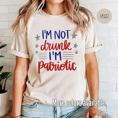 I'm Not Drunk I'm Patriotic Unisex Softstyle T-Shirt