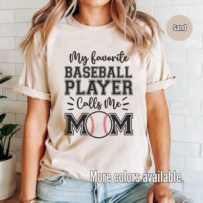 My Favorite Baseball Player Calls Me Mom Softstyle T-Shirt