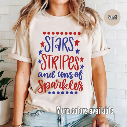 Stars Stripes And Tons Of Sparkles Unisex Softstyle T-Shirt