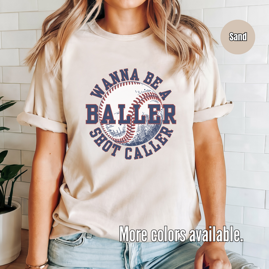 Wanna Be A Baller Shot Caller Softstyle T-Shirt